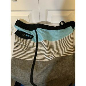 RIPCURL Men’s Sz 36 BOARD SHORTS Swim Trunks Black Gray Blue‎ White